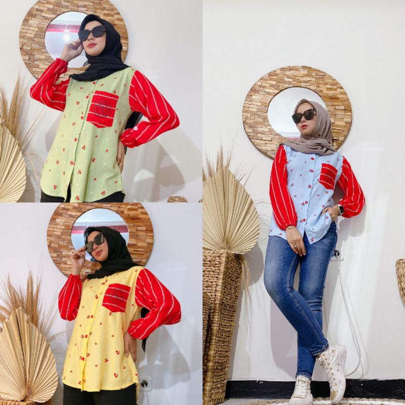 Esemel kemeja cherry