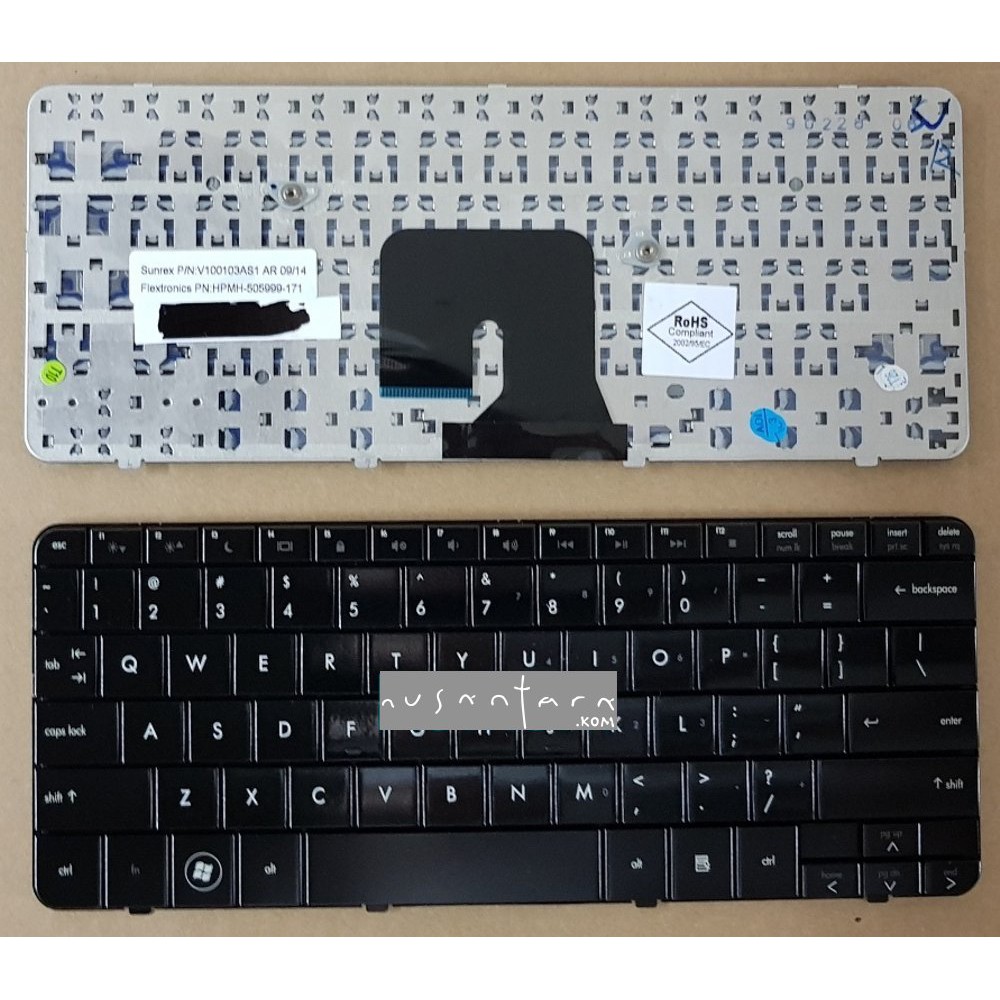 Keyboard Laptop Notebook HP Pavilion DV2 DV2-1000 DV2-1001 DV2-1002 DV2-1003 DV2-1005 DV2-1006 Hitam