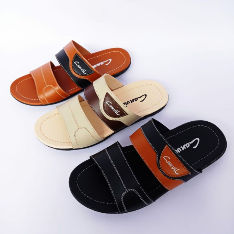  Sandal  Pria  Canvil Casual Sandal  Slide Terbaru Sandal  