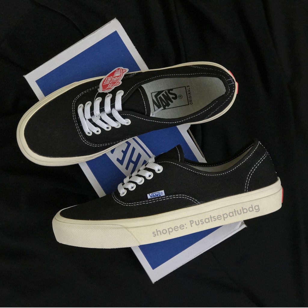 (OBRAL) VANS AUTHENTIC OG LX BLACK WHITE BOX BIRU