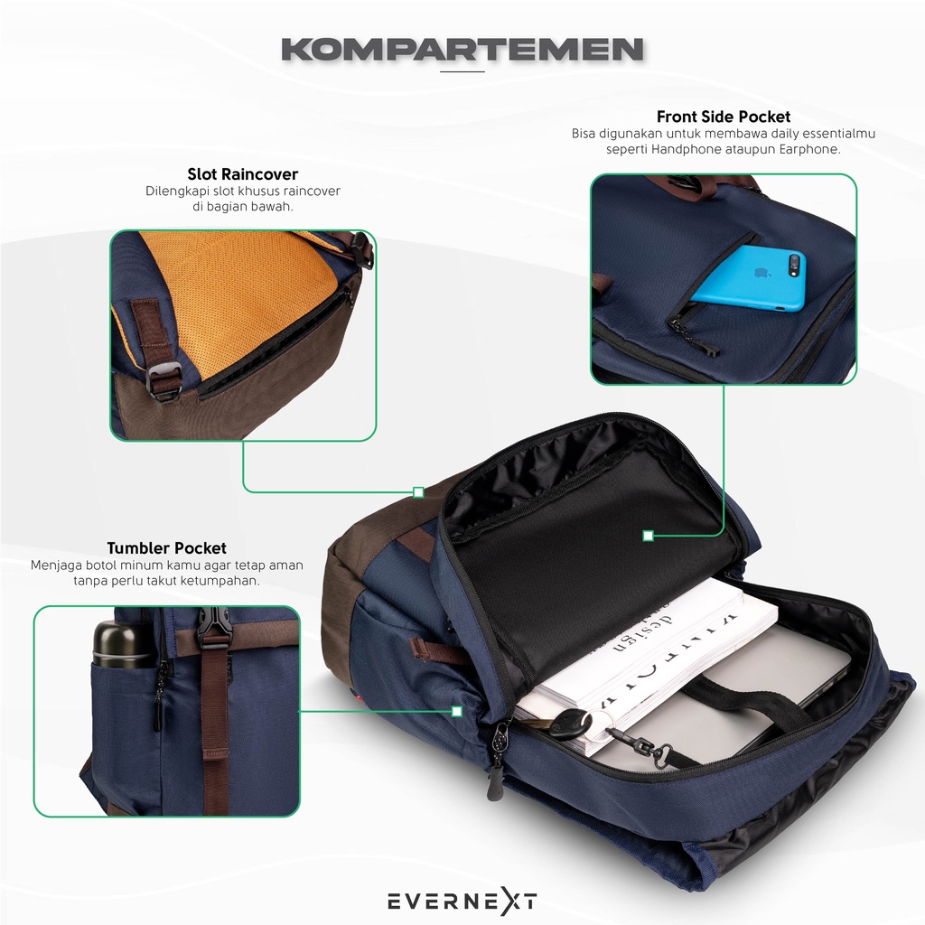 Tas Ransel Laptop Daily Backpack Tas Punggung Unisex Sekolah Kerja Kuliah Premium Berkualitas Tinggi Belvia