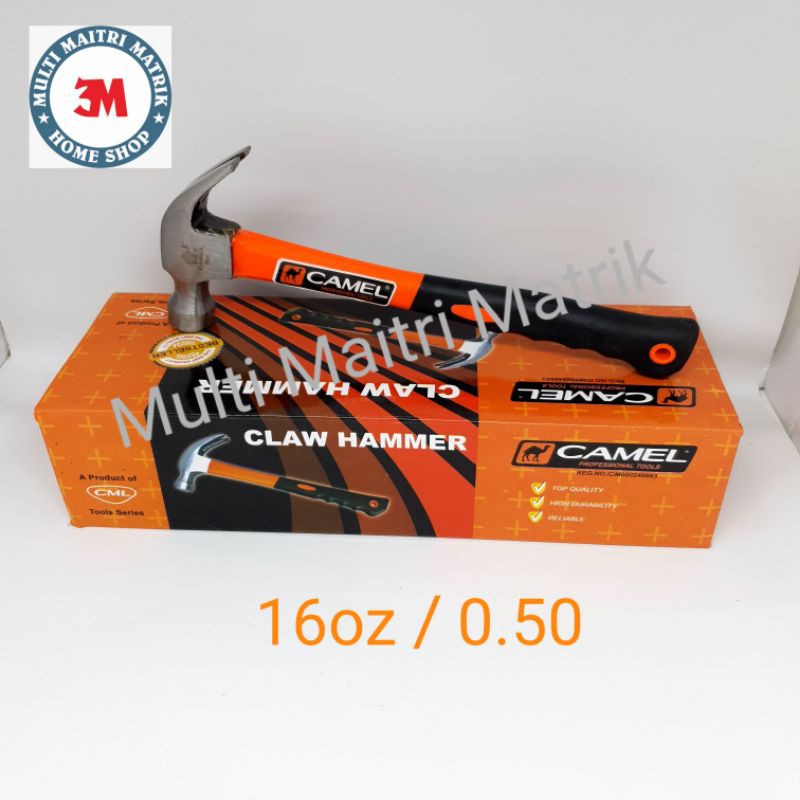 Palu kambing 16oz gagang fiber Camel / palu martil gagang fiber 16oz