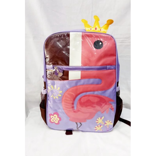 Tas Sekolah TK PAUD / Ransel Anak Gambar Flamingo Animal / LITTLE V 44549