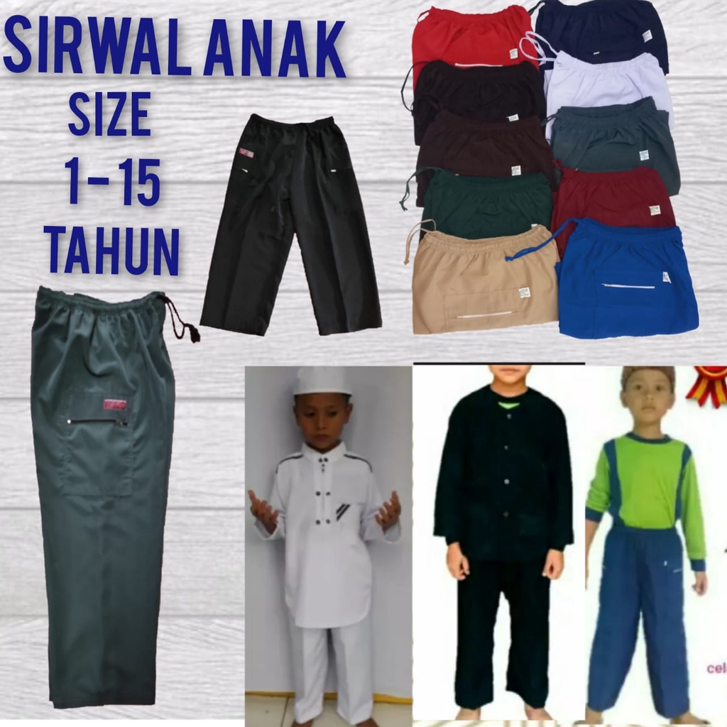 Sirwal anak celana pangsi komprang all size anak