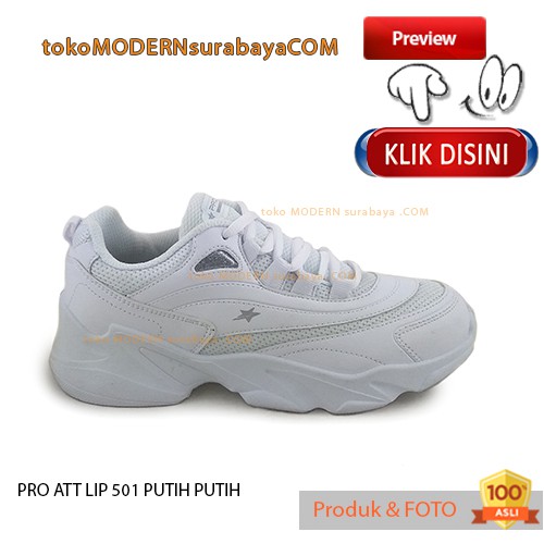 PRO ATT LIP 501 PUTIH PUTIH sepatu wanita casual sepatu sneakers