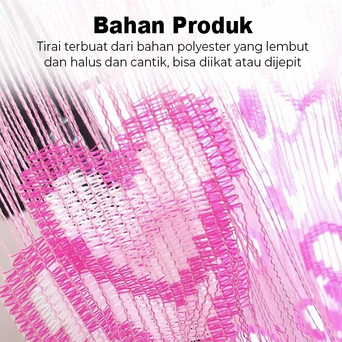 Terpopuler  Tirai Benang Motif Love Ukuran 100x200cm  / Dekorasi Cantik Jendela Pintu Ruang Kamar Murah / Tirai Benang Pintu Dan Jendela Cantik Motif LOVE / Gorden Motif Heart Dekorasi Pintu/ Gorden Motif Love Dekorasi Pintu Dan Jendela - Q1-1