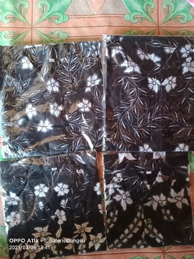 Batik Couple Keluarga - Couple Baju Batik Satu Keluarga Motif Sogan Merak Coletan