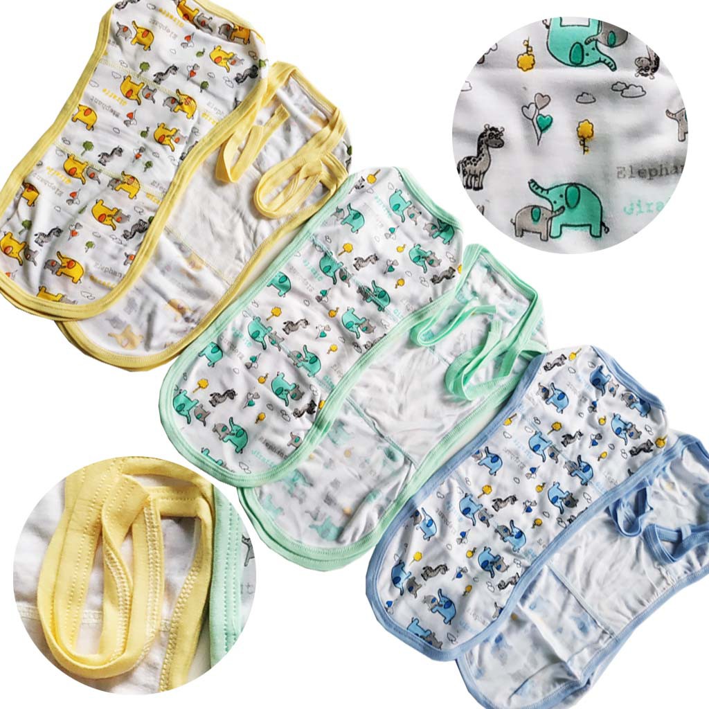 1/2 Lusin Popok Bayi Ikat Katun Perlengkapan Bayi Popok Kain Pakai Ulang Double Cotton MOTIF