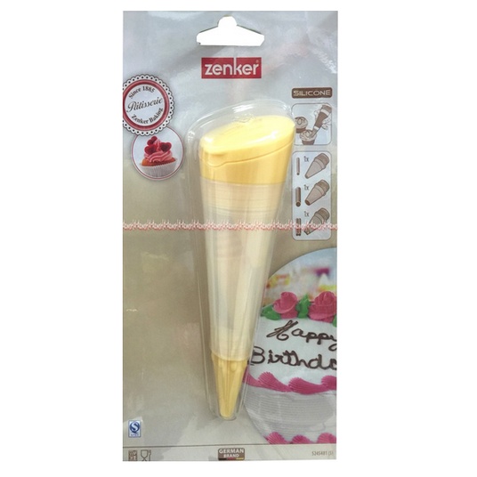 Zenker decorating Pen 3 Nozzles Alat menghias Kue dengan 3 jenis corong Bisa Tulisan Hiasan Kue