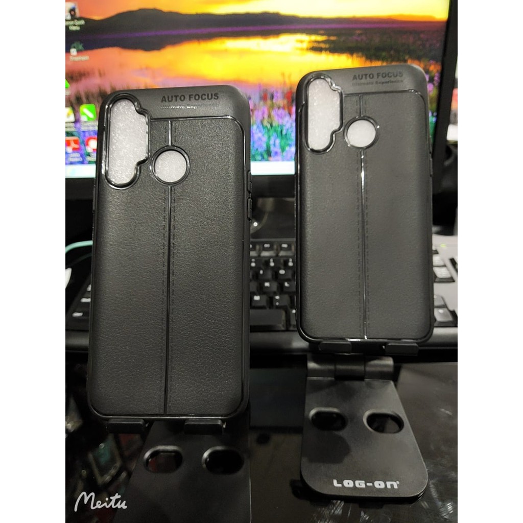 Auto Focus Realme 5i 6.52 inchi Leather Soft Case Realme 5s Auto Fokus Motif Kulit Jeruk