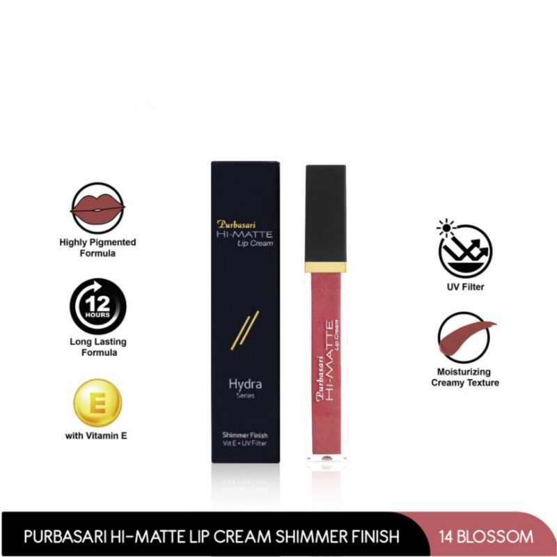 PURBASARI HI-Matte Lip Cream Shimmer Finish 6g