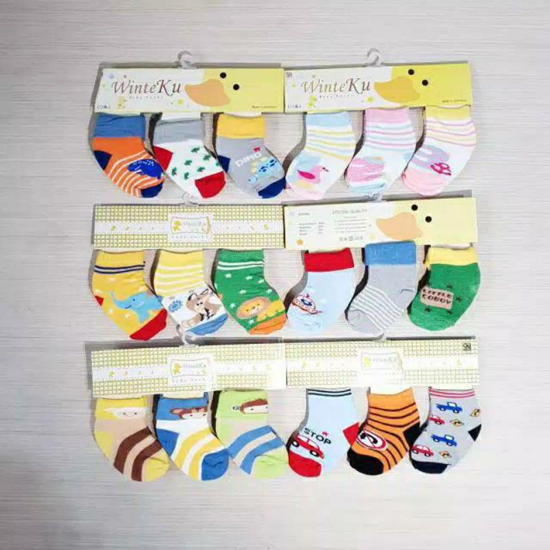 Kaos Kaki Bayi Winteku SNI (isi 3pcs) / Kaos Kaki 3in1 baby / Kaos kaki murah / Kaos Kaki Halus