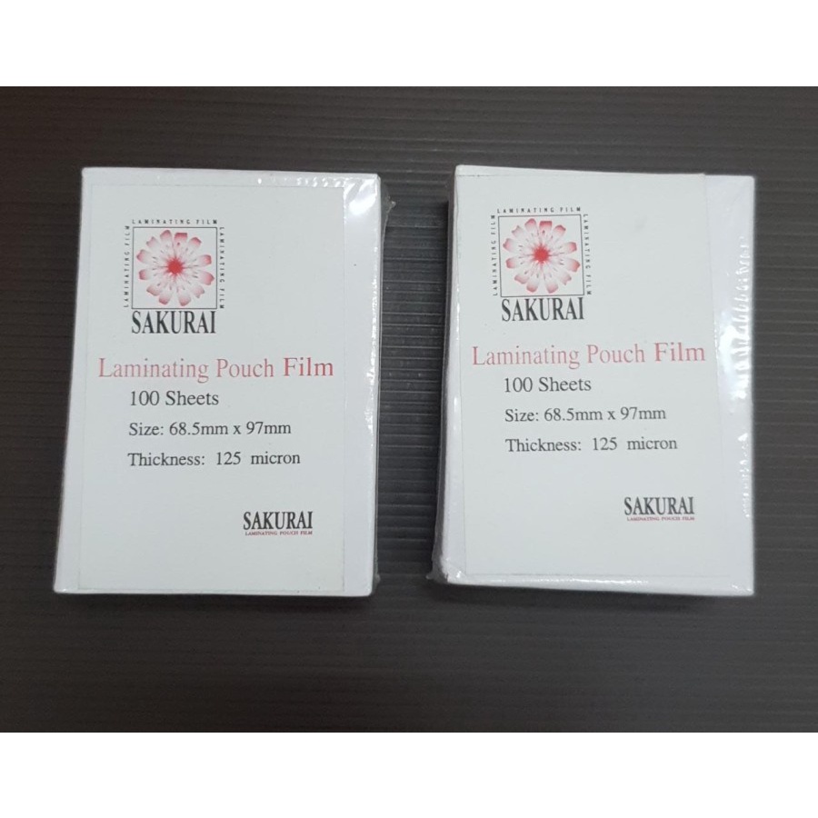 

PLASTIK LAMINATING SAKURAI KTP 125micron (100sheets)