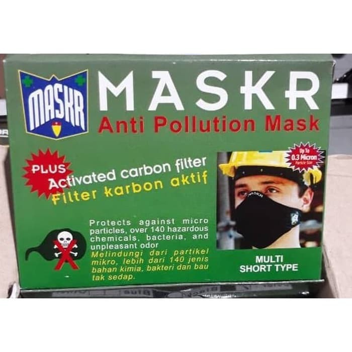 ORIGINAL MASKER Filter Carbon MASKR Short Pendek Safety Motor Biker anti Debu Polusi