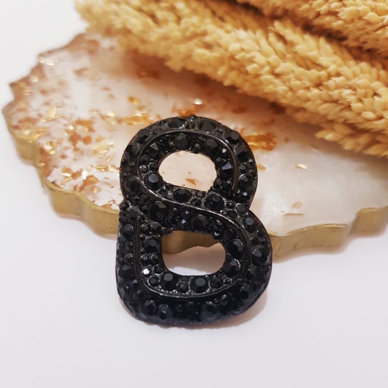 Brooch Buttonscarves KW / Bross Buttonscarves KW / Bross Button KW-016 Black