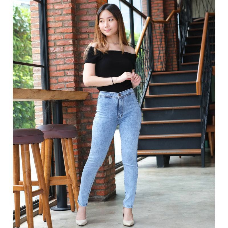 MAGCUN - Celana Highwaist Polos - Celana Leging Polos HW Pinggang Tinggi