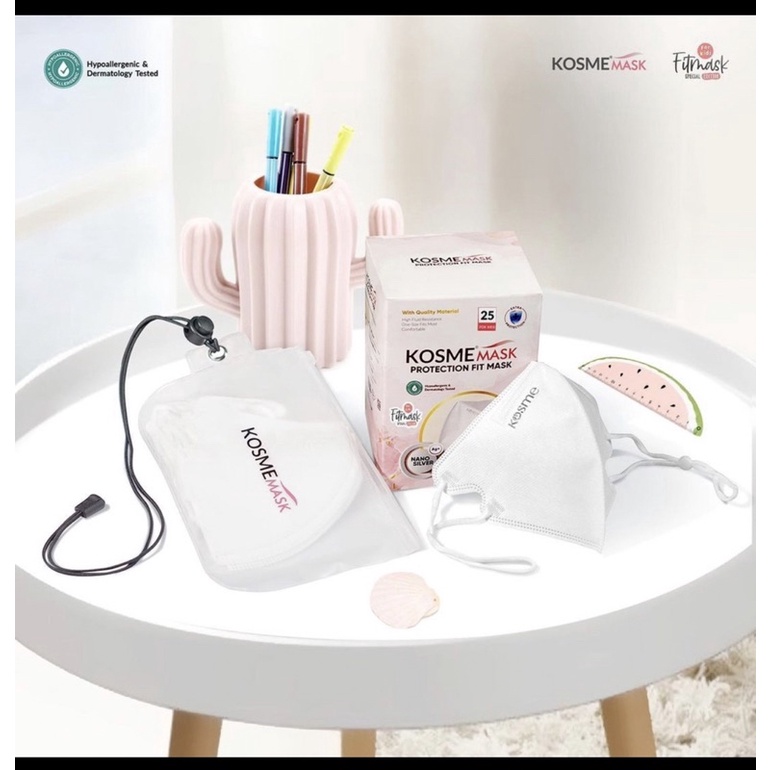 MASKER FITMASK KOSMEMASK NANO SILVER - KOSME MASK (1BOX) /  MASKER MS GLOW / MASKER KOSME