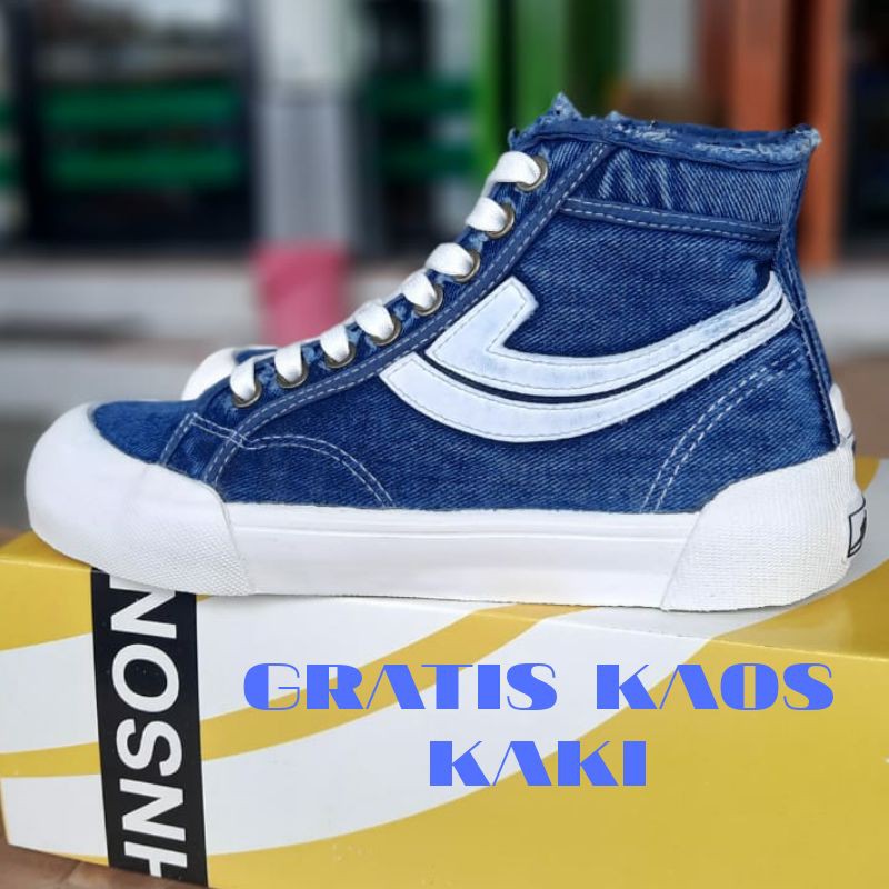 Sepatu sneakers johnson galaxy high denim