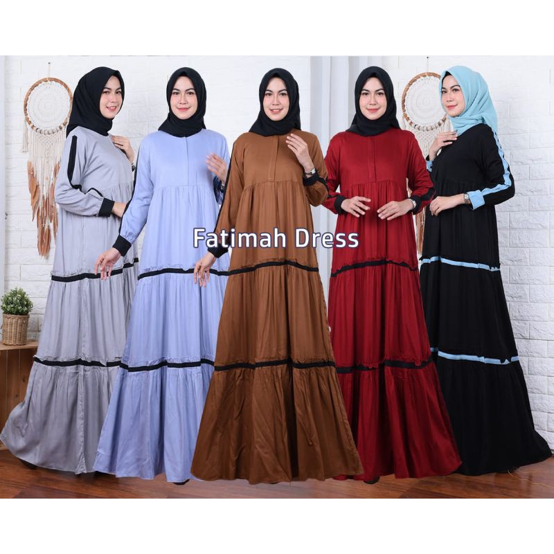 BAJU GAMIS WANITA MUSLIM / KATUN TWILL PREMIUM