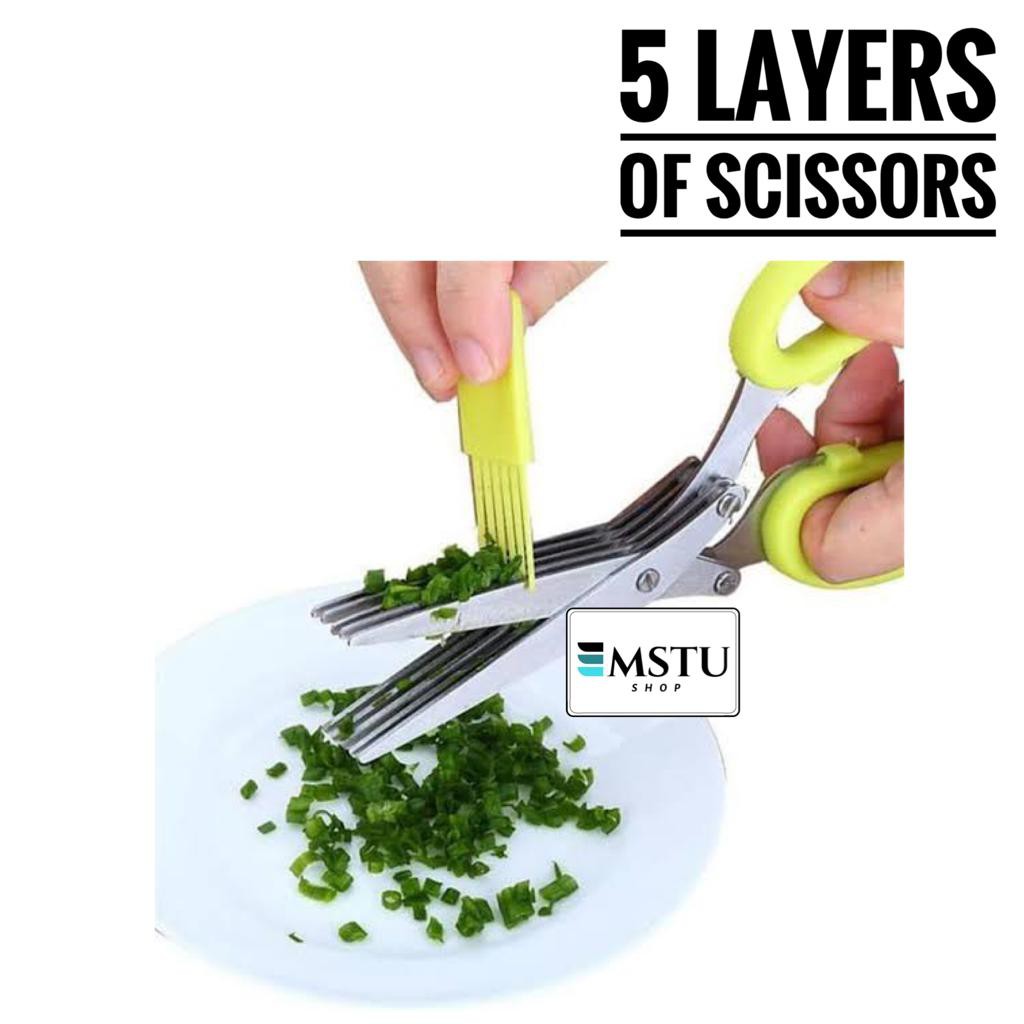 

5 Layers of Scissors (Gunting 5 Lapis/ Pisau Dapur/ Pisau Serbaguna/ Scissors with 5 Blade)