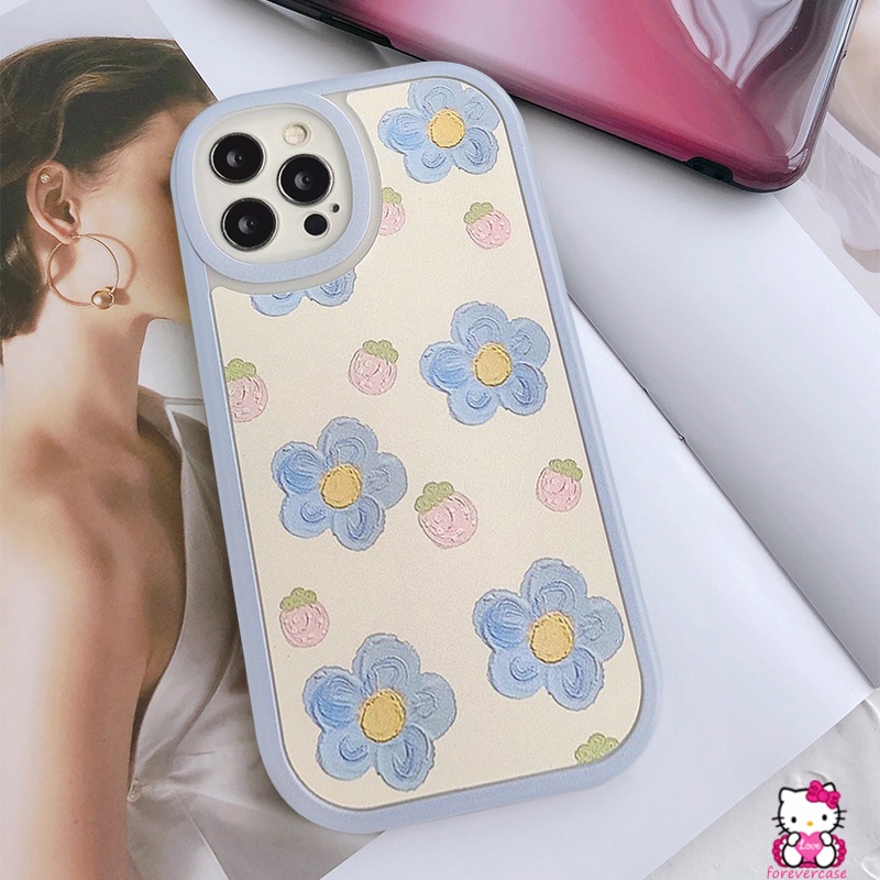 Soft Case TPU Motif Lukisan Minyak Bunga Strawberry Untuk Vivo Y35 Y16 Y22 Y21S Y21T Y21 Y33S Y20 Y17 Y15A Y12 Y15s Y11 Y33T Y20 Y20 Y50 Y1S Y20i Y1S Y30 Y20i Y1S Y20