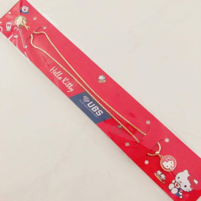 Kalung rantai anak hello kitty Pink bulat kadar 420 UBS