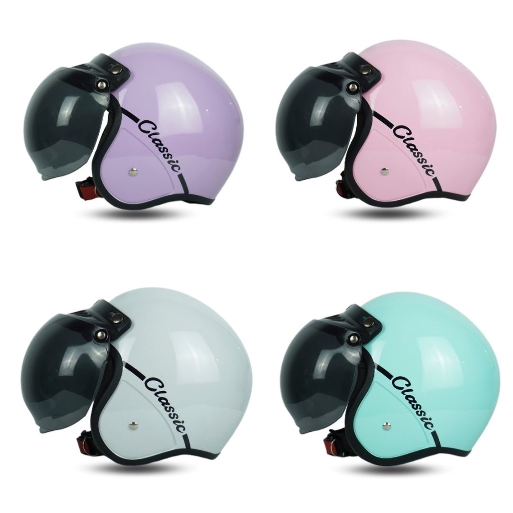 Helm Bogo Dewasa Retro Motor Sni Pria Wanita