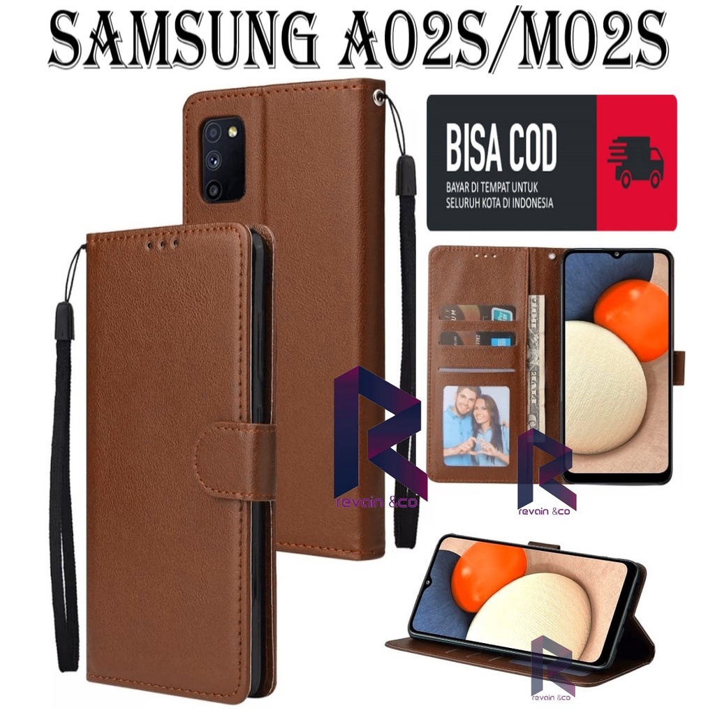 CASE SAMSUNG A02S M02S FLIP WALLET LEATHER KULIT PREMIUM SARUNG BUKA TUTUP FLIP CASE SAMSUNG A02S/M02S