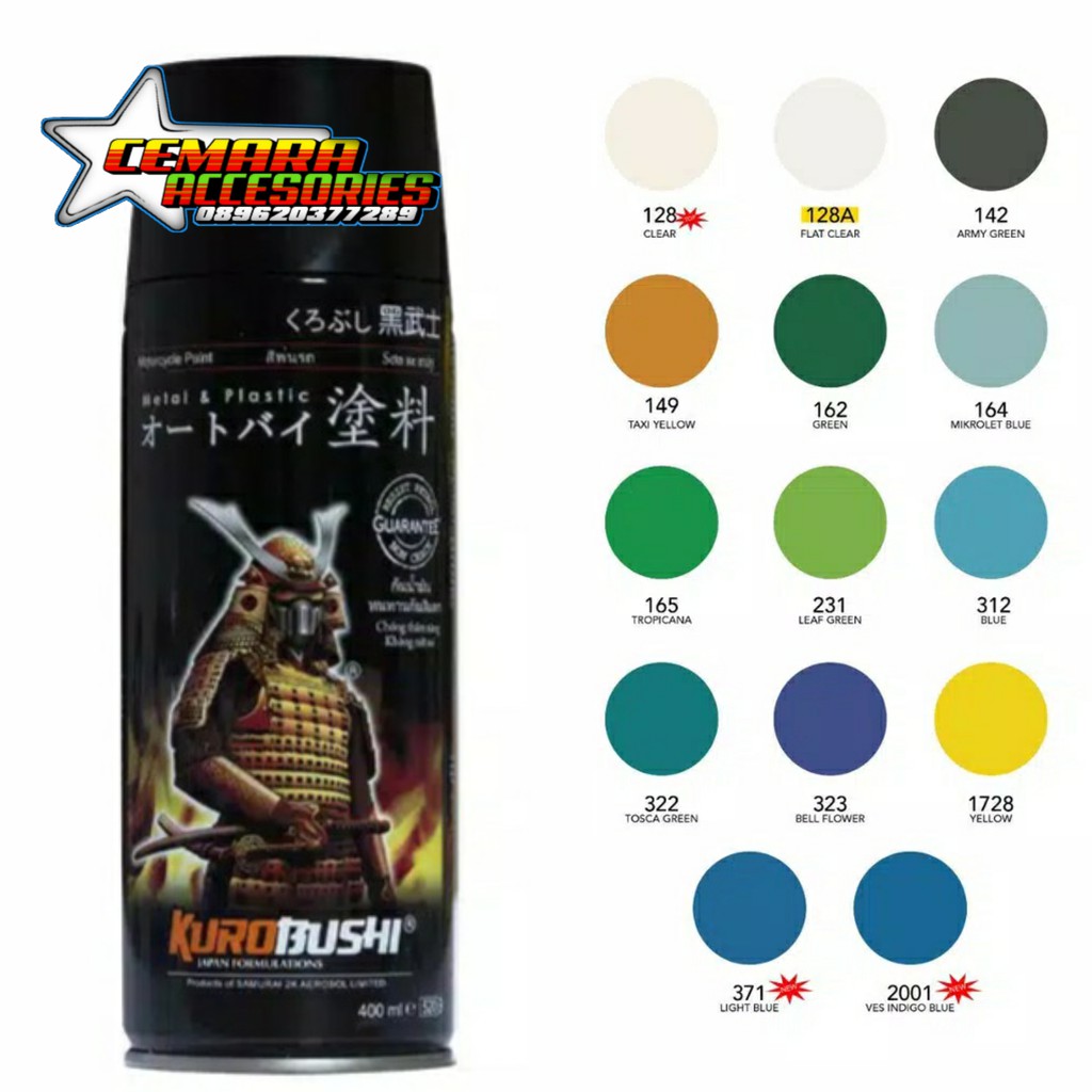 

Termurah Pilox Samurai Paint 400 ml - Pilok Samurai semua warna