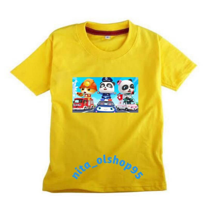 baju anak kaos anak babybus kartun anak lucu polisi