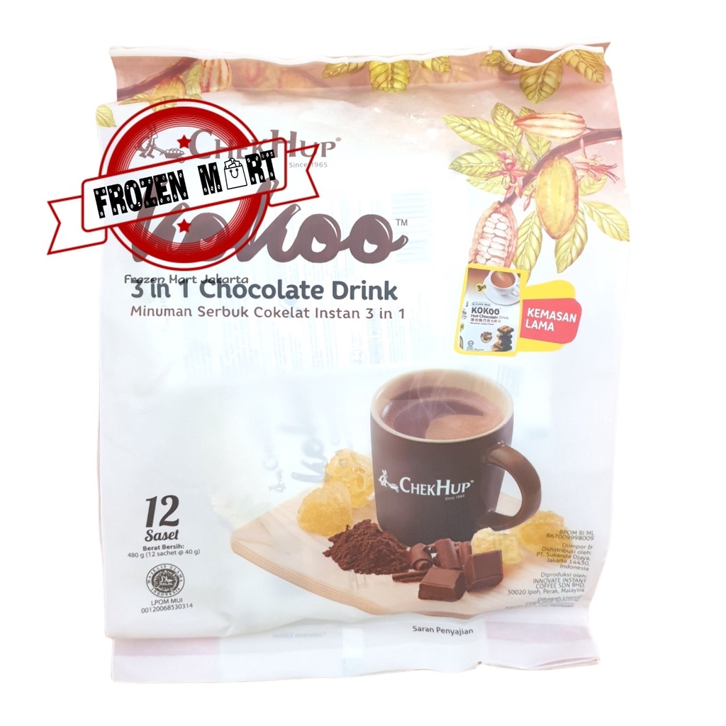 CHEK HUP CHEKHUP KOKOO COKELAT COKLAT 3 IN 1 HOT CHOCOLATE DRINK INSTAN INSTANT