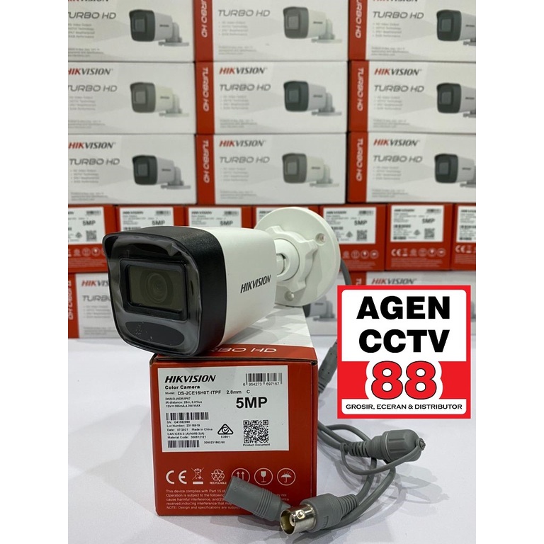 Kamera CCTV Outdoor HIKVISION DS-2CE16H0T-ITPF 5MP Promo Bonus 2 BNC