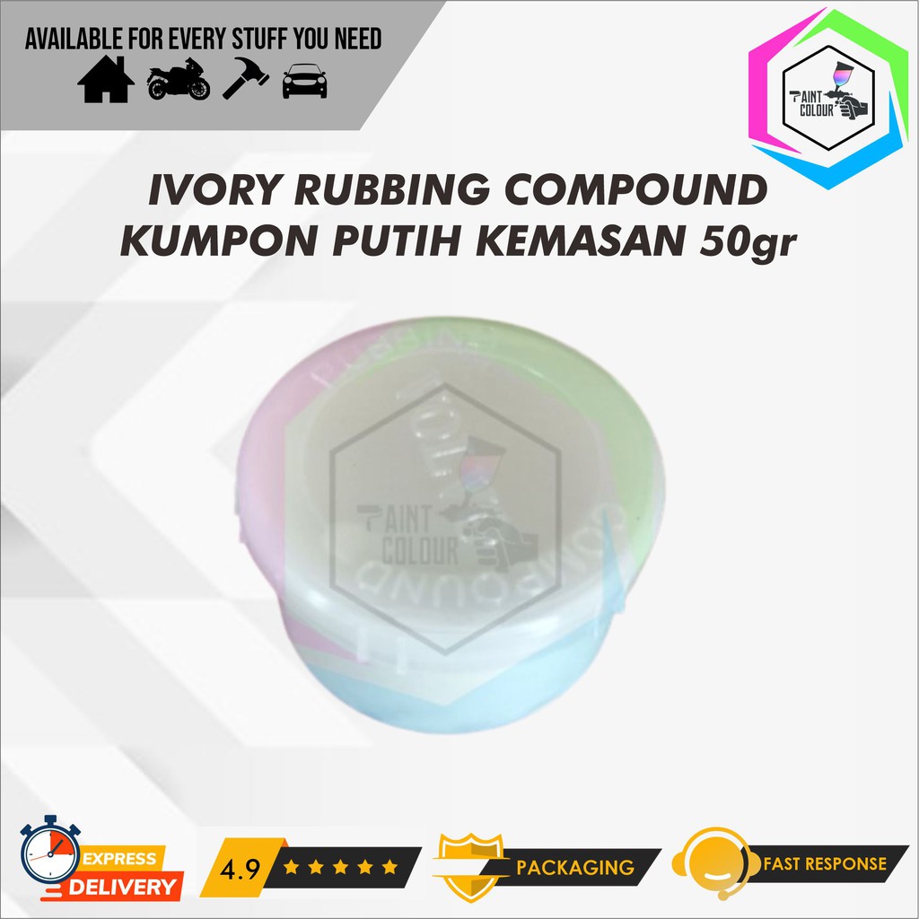 Ivory Rubbing Cumpound Kumpon Putih Wadah Kecil / Cepuk Satuan