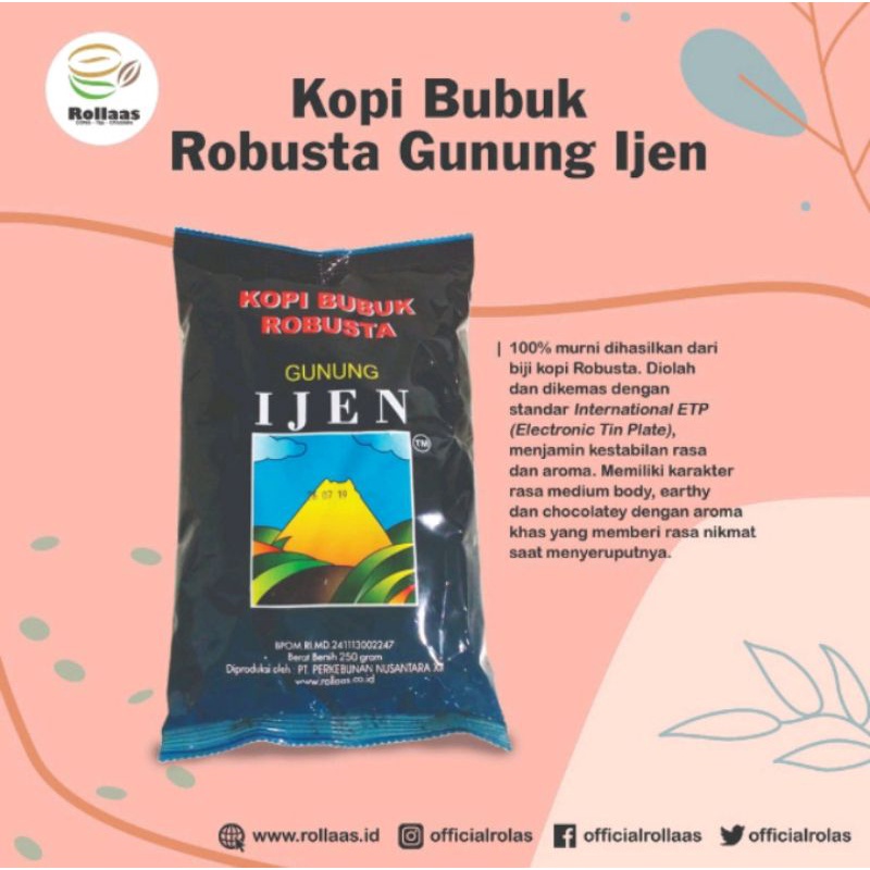 

Kopi Robusta Gunung Ijen 250gr