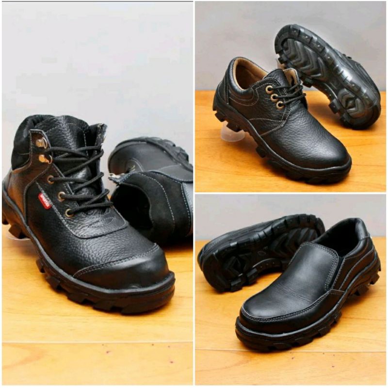 Sepatu Bot Safety Jaminan 100% Kulit Asli