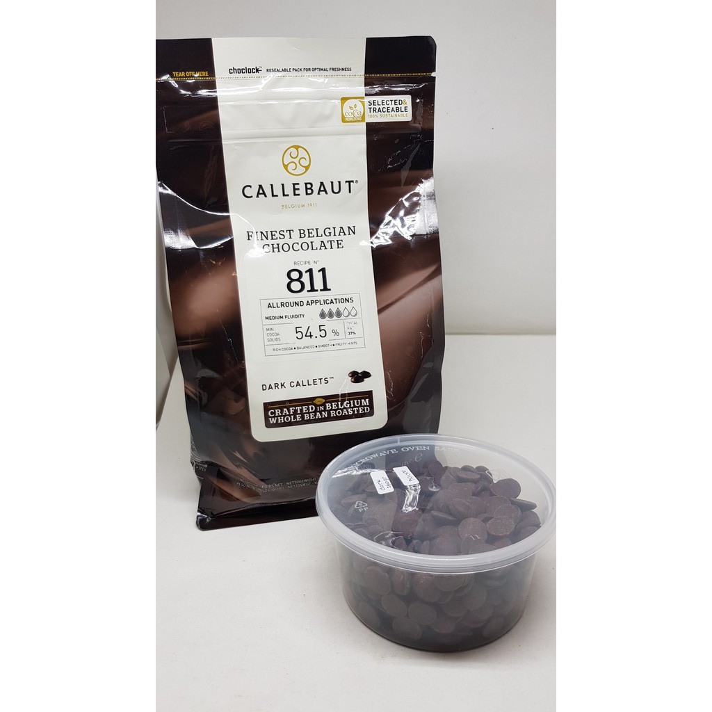 

Callebaut dark chocolate couverture 54 % repack - 250 gr