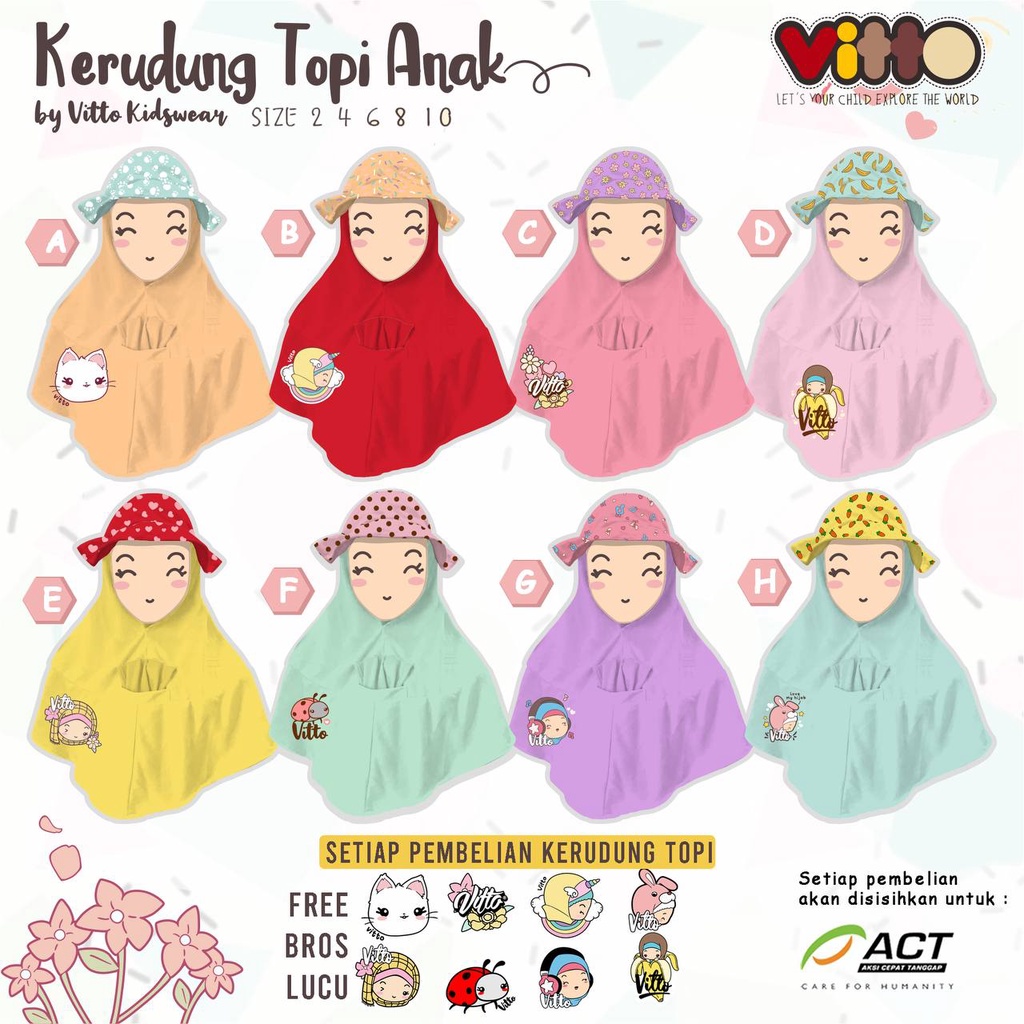 Hijab Topi Vitto