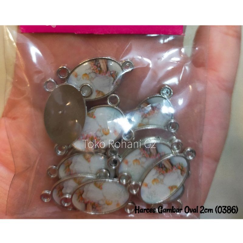 Harces Gambar Oval  2cm (0386) - Harces Rosario Rohani