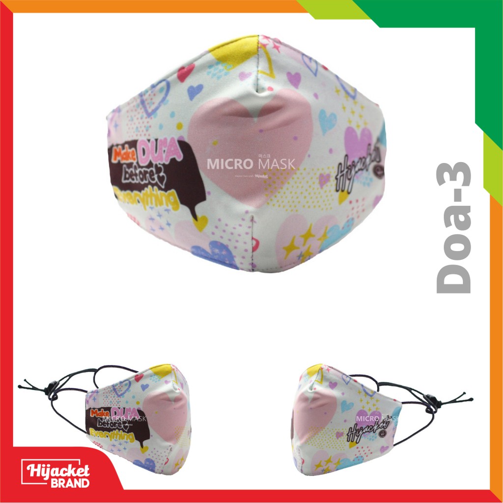 Masker Hijab anak / Masker hijacket Kids / Masker anak wanita muslimah-DOA 3