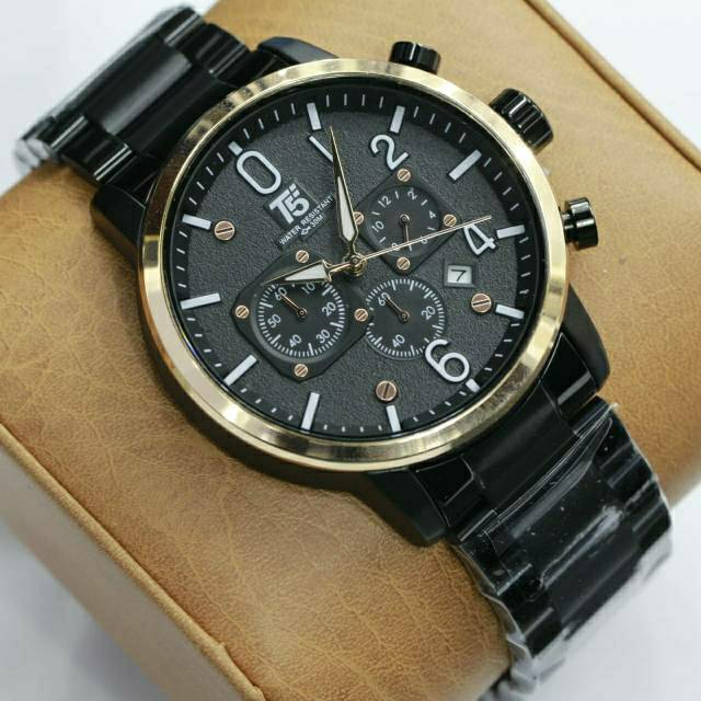 Jam Tangan Pria T5 H3573 T5 H 3573 original stainless chronograph include box bergaransi