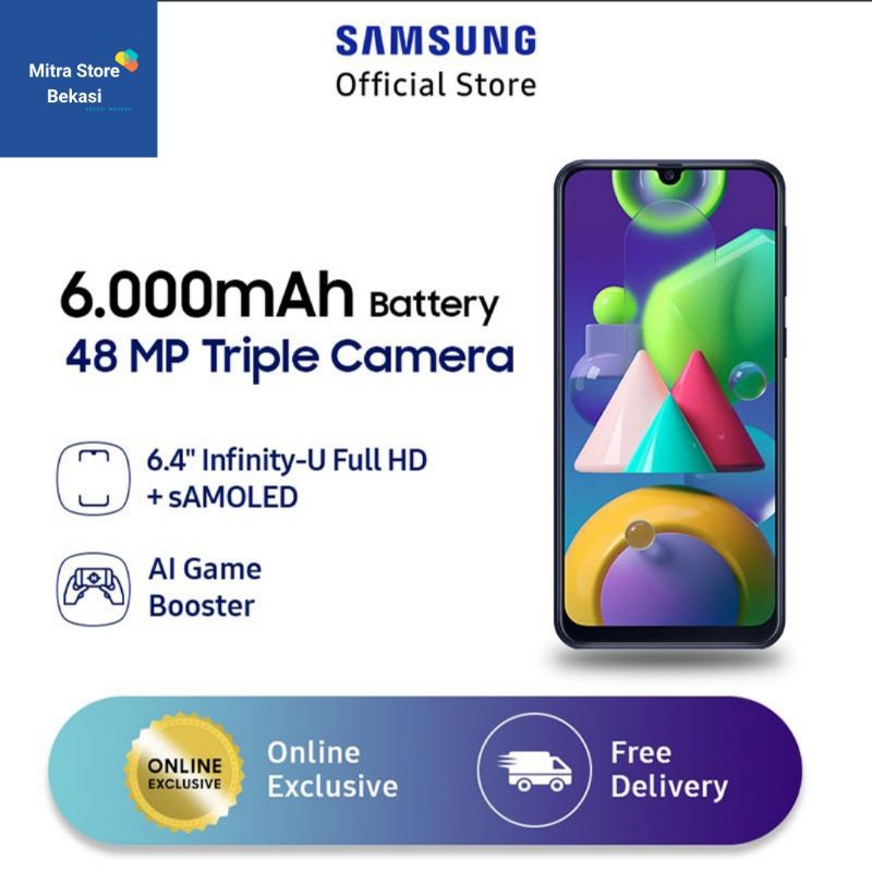 Samsung Galaxy M21 4/64 GB Galaxy Resmi