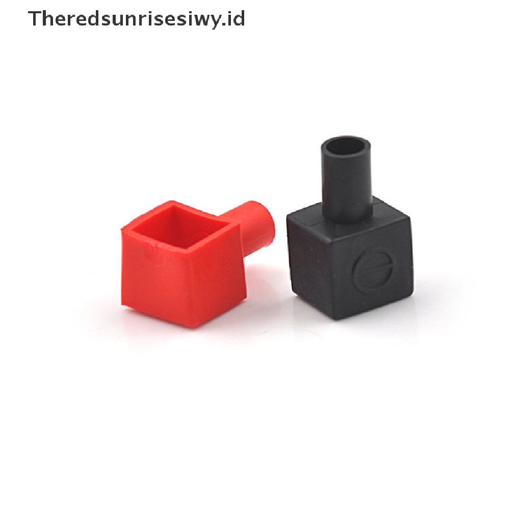 (Theredsunrisesiwy.Id) 2pcs Cover Terminal Aki Motor Bahan Karet