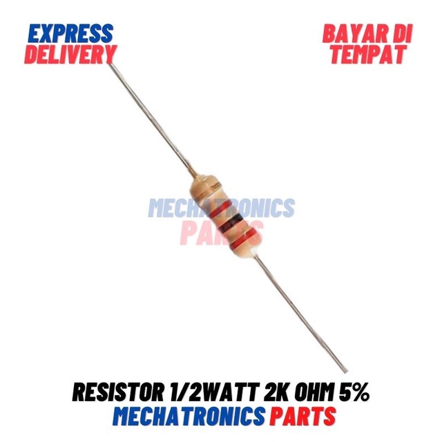 [5651] Resistor 1/2WATT 2KOHM 5%