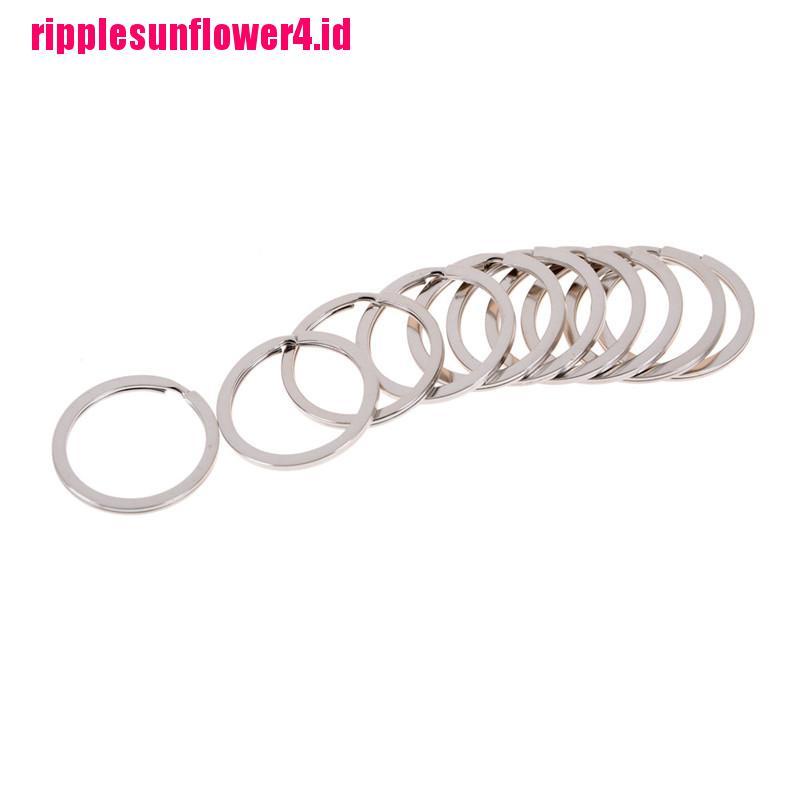 10 Pcs Gantungan Kunci Split Ring Bahan Metal Ukuran 1.5x25mm