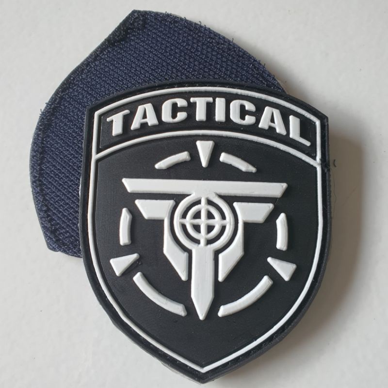 PATCH RUBBER LOGO TACTICAL PRISAI/TEMPELAN EMBLEM KARET VELCRO