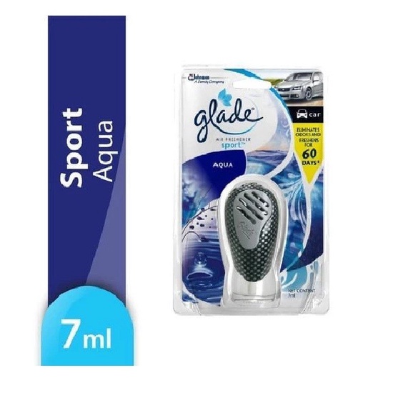 Glade Sport Car Air Freshener Pengharum Mobil AQUA 7ml