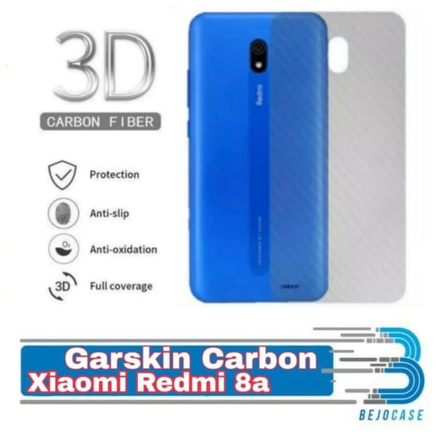 Back skin karbon atau gaskin carbon 3d redmi 8a, anti gores anti jamur anti licin
