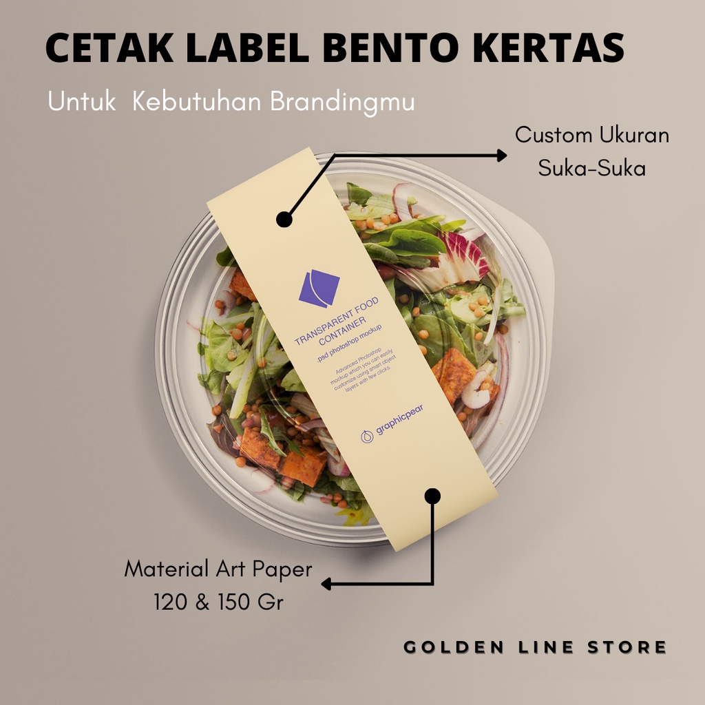 

Label Bento Bahan Art Paper Glossy