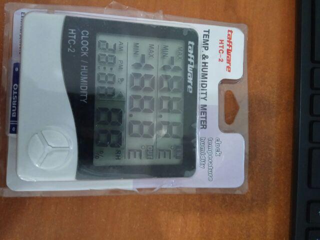 Htc-2 Jam Meja Digital Termometer Temperatur Humidity Clock Alarm Calender Suhu Ruangan