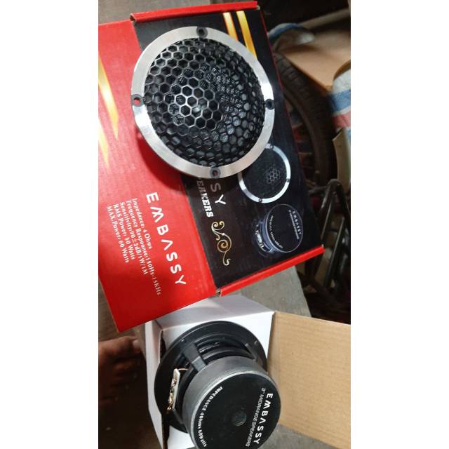 SPEAKER SPLIT 3 WAY EMBASSY SPEAKER MIDRANGE EMBASSY 3 AUDIO MOBIL TWEETER PIONEER TST120 AKSESORIS